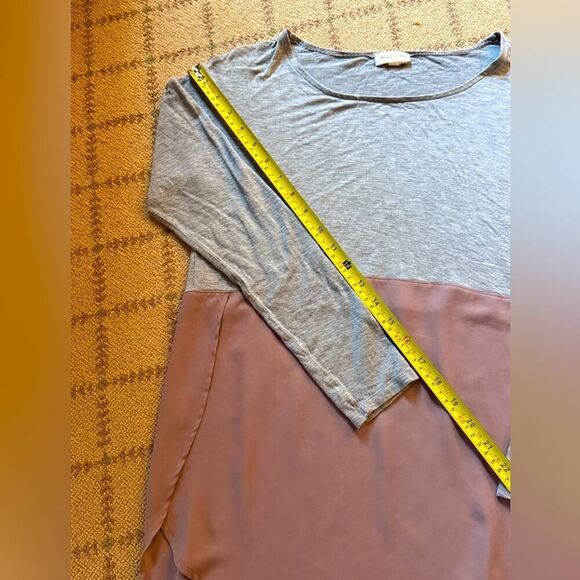 Meadow Rue gray and mauve long sleeve tunic top NWOT XS - Picture 4 of 12